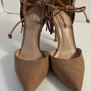 Tan Aldo Venosa Heeled Fringe